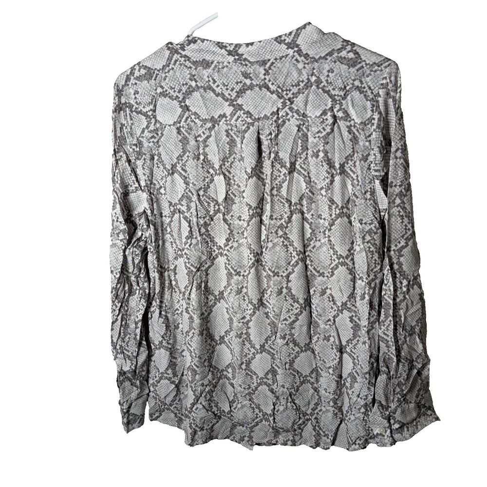 Talbots Shirt Women's Large Snake Printed Button Up Long Sleeve Printed - Picture 2 of 8